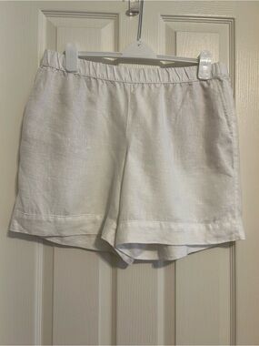 J. Jill White Linen Pull-On Shorts